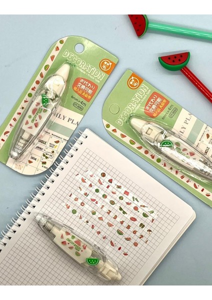 Karpuz Desenli Süsleme Bandı Tipex / Tipeks / Bullet Journal
