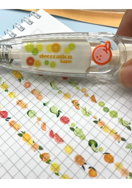 Portakal Desenli Süsleme Bandı Tipex / Tipeks / Bullet Journal/ Şerit Daksil fiyatları