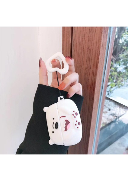 1-2 Kılıf Bare Bear Beyaz