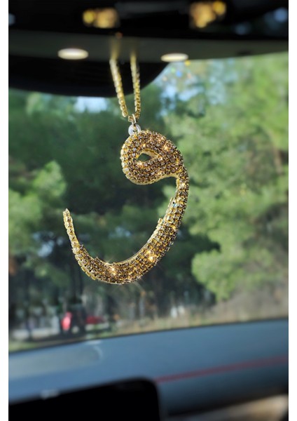 Gold Taşlı Vav Dikiz Süsü