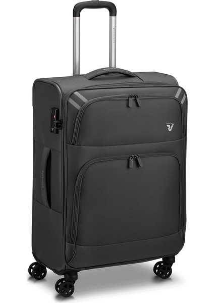 Unisex Valiz 41306201 Roncato Twin Trolley Medıo 4r Nero