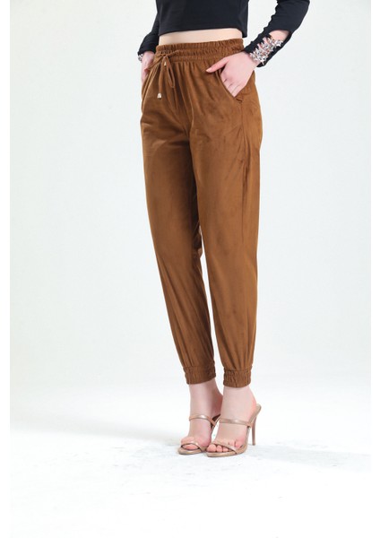 Beli ve Paçaları Lastikli Süet Pantolon | PNT33895 fırsatları