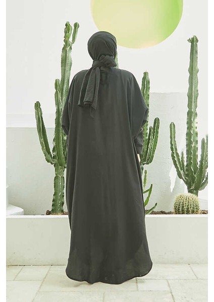 6571-FENDI Modal Abaya Siyah