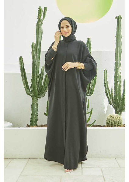 6571-FENDI Modal Abaya Siyah
