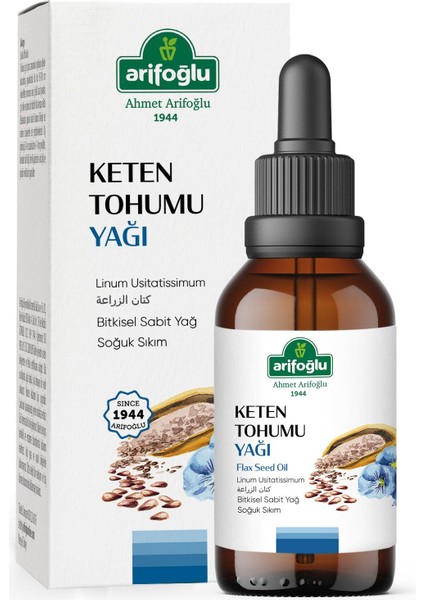 %100 Saf ve Doğal Keten Tohumu Yağı 50 ml