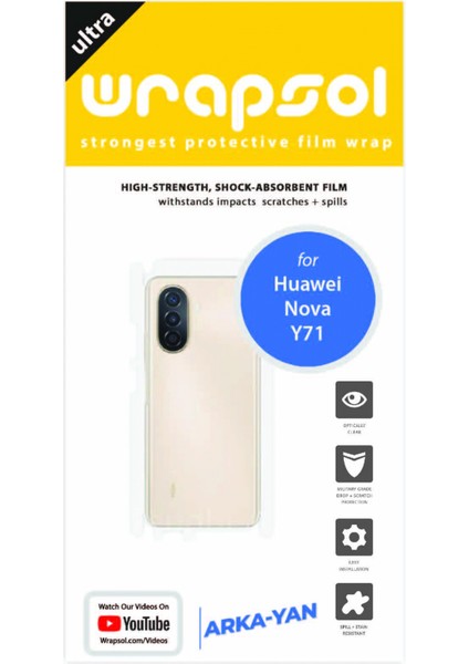 Huawei Nova Y71 Arka ve Yan Kaplama Poliüretan Film