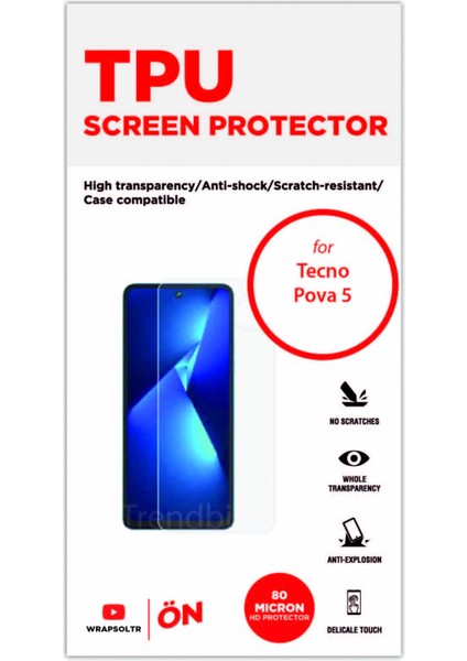 Tecno Pova 5 Ekran Koruyucu Esnek Hd Film fiyatları