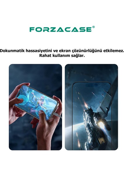 iPhone 13 Pro ile Uyumlu Çerçeveli Tam Kaplayan Temperli Ekran Koruyucu - FC003