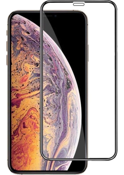 iPhone x ile Uyumlu Çerçeveli Tam Kaplayan Temperli Ekran Koruyucu - FC003