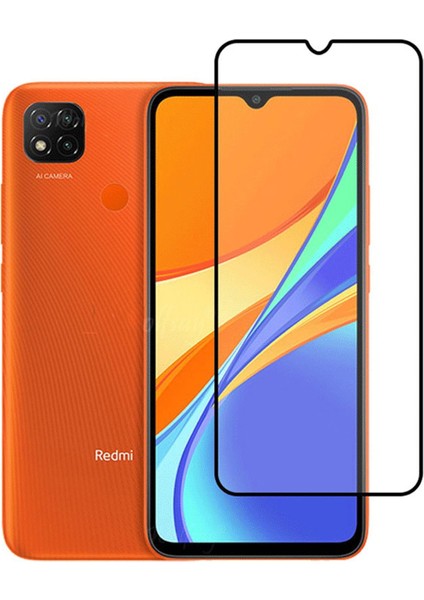 Xiaomi Redmi 9c ile Uyumlu Çerçeveli Tam Kaplayan Temperli Ekran Koruyucu - FC003