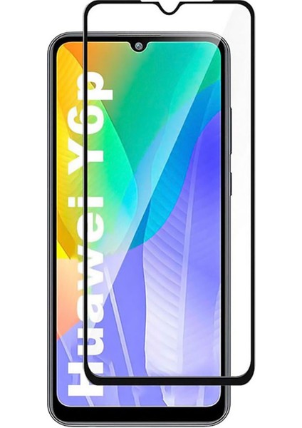 Huawei Y6P ile Uyumlu Çerçeveli Tam Kaplayan Temperli Ekran Koruyucu - FC003