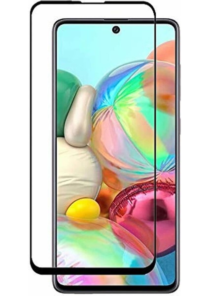 Samsung Galaxy A71 ile Uyumlu Çerçeveli Tam Kaplayan Temperli Ekran Koruyucu - FC003