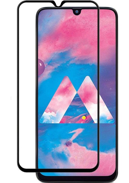 Samsung Galaxy M30 ile Uyumlu Çerçeveli Tam Kaplayan Temperli Ekran Koruyucu - FC003