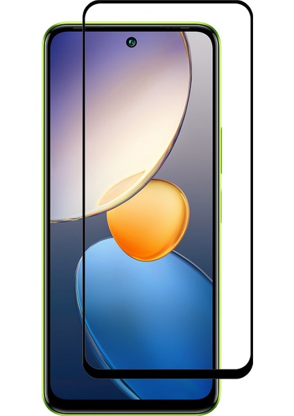 Infinix Hot 12 ile Uyumlu Çerçeveli Tam Kaplayan Temperli Ekran Koruyucu - FC003