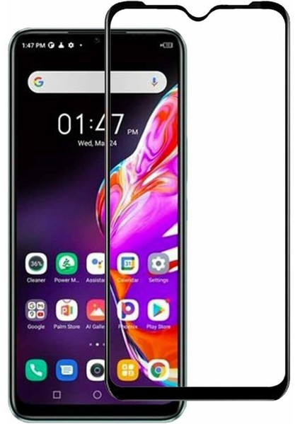 Infinix Hot 10T ile Uyumlu Çerçeveli Tam Kaplayan Temperli Ekran Koruyucu - FC003