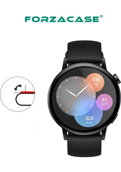 Huawei Watch Gt 3 42MM Için Çerçeveli Tam Kaplayan 3D Pet Ekran Koruyucu Film - FC016 fiyatları