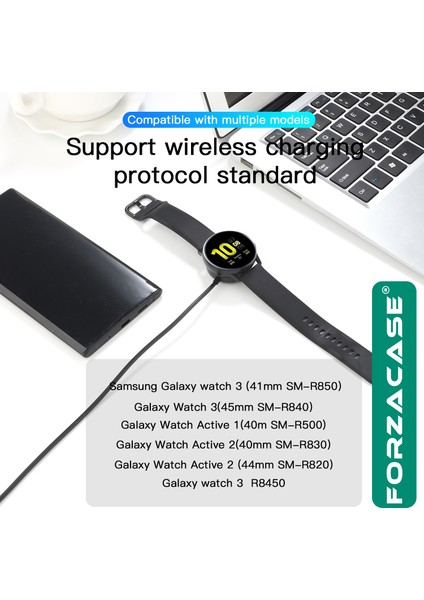 Samsung Galaxy Watch Active / 3 / 4 / 5 Serileri Için USB Manyetik Şarj Kablosu - FC017 modelleri