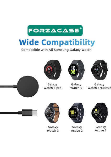 Samsung Galaxy Watch Active / 3 / 4 / 5 Serileri Için Type-C Manyetik Şarj Kablosu - FC017 fiyatları