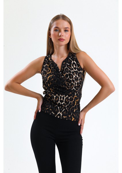 Leopar Kruvaze Bluz fiyatları