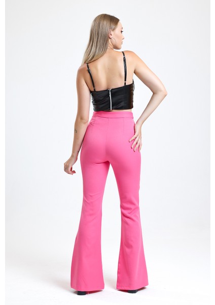 Ispanyol Paça Fermuarlı Cepli Hürrem Pantolon | PNT35010 indirimleri