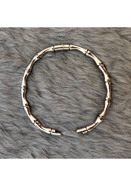 4 Mm. Gri Ince Kelepçe Dizayn Çelik Bayan Bileklik ET77BY modelleri