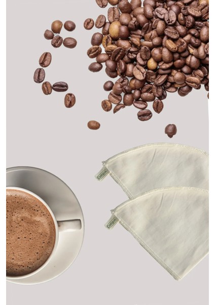 Natural Yıkanabilir Kumaş Kahve Filtresi V60 (2 Adet Için)