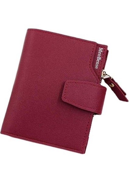 Yeni Çanta Bayan Kısa Avrupa ve Amerika Birleşik Devletleri Çok Kartlı Moda Küçük Para Klipsi Fermuarlı Bozuk Para Cüzdanı (Yurt Dışından)