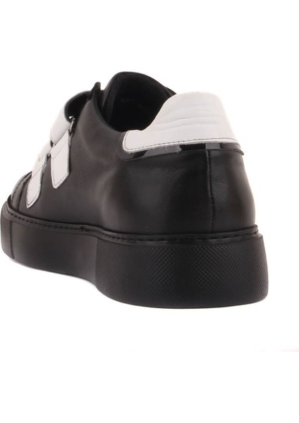 Sail Lakers - Siyah, Beyaz Deri Cırtlı Erkek Günlük Ayakkabı fırsatları