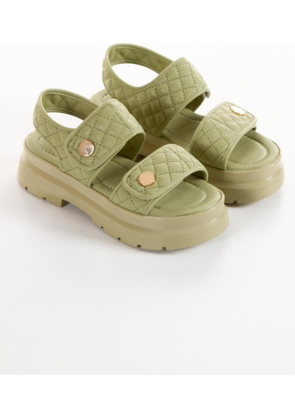 Dolgulu Çift Bant Kadın Sandalet fırsatları