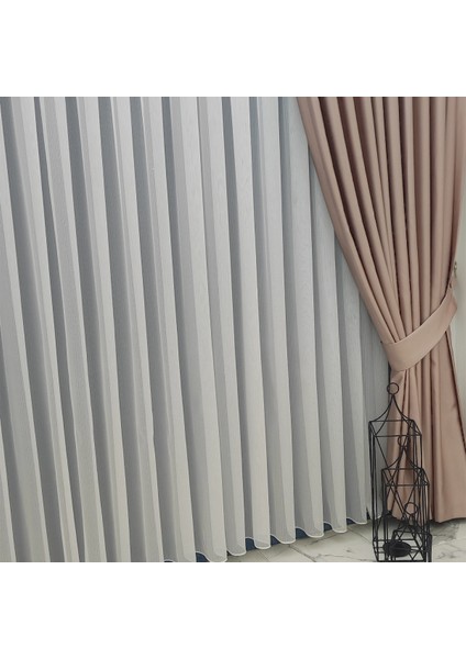 Tül Perde Kendisinden Çizgili Detaylı Yeni Sezon Düz Sade Kullanışlı Tül Perde 1x3 Sık Pileli Tül Perde fiyatları