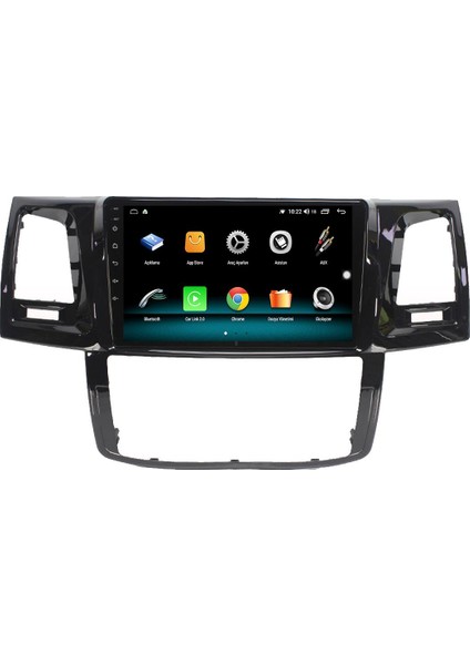 Toyota Hilux Android 10 Multimedya Carplay 2gb Ram + 32GB HDD Navigasyon Ekran