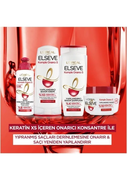 Elseve Komple Onarıcı 5 Yapılandırıcı Bakım Şampuan 450ML 3'lü Onarıcı Saç Bakım Seti indirimleri