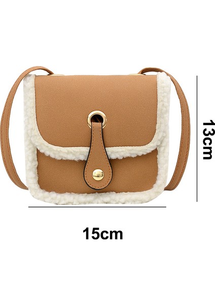 Peluş Çanta Çocuk Crossbody Çanta Moda Mini Kızın Tek Omuz Çantası (Yurt Dışından)