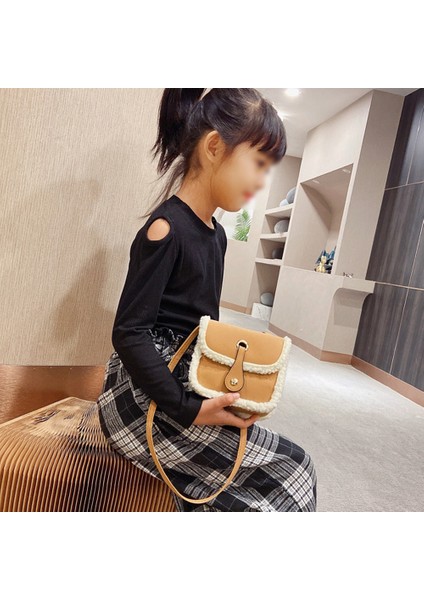 Peluş Çanta Çocuk Crossbody Çanta Moda Mini Kızın Tek Omuz Çantası (Yurt Dışından)