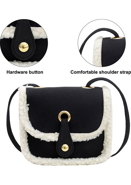 Peluş Çanta Çocuk Crossbody Çanta Moda Mini Kızın Tek Omuz Çantası (Yurt Dışından)