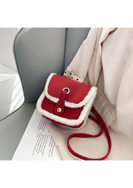 Peluş Çanta Çocuk Crossbody Çanta Moda Mini Kızın Tek Omuz Çantası (Yurt Dışından)