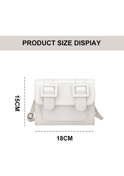 Kadın Deri Messenger Çanta: Düz Renk Clutch (Yurt Dışından)