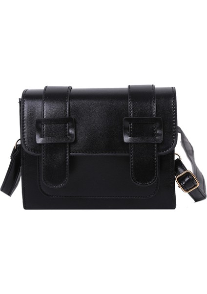 Kadın Deri Messenger Çanta: Düz Renk Clutch (Yurt Dışından)