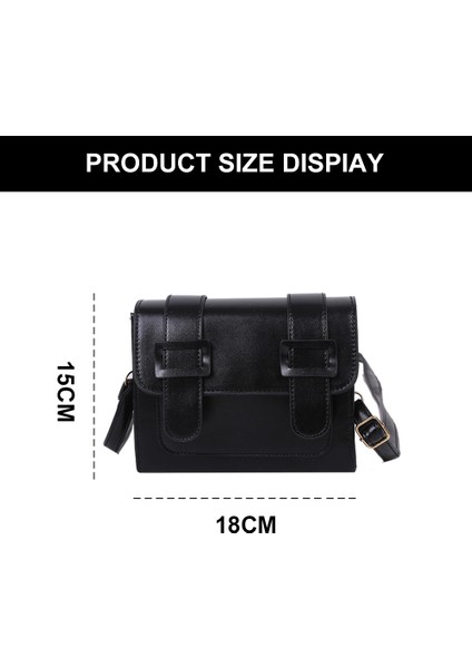Kadın Deri Messenger Çanta: Düz Renk Clutch (Yurt Dışından)
