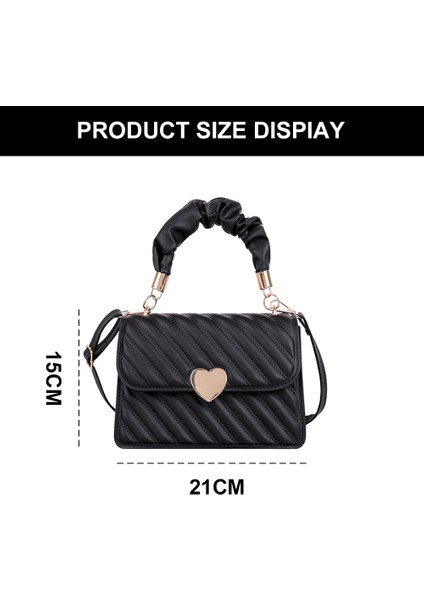 Moda Pileli Omuz Çapraz Çanta: Popüler Çanta (Yurt Dışından)
