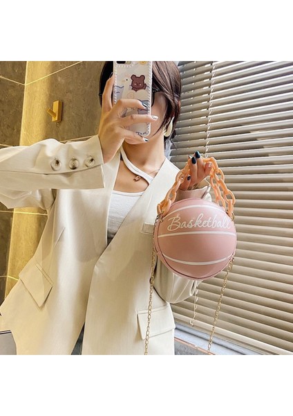 Kadın Basketbol Şekilli Mini Zincir Çanta Omuz Messenger Çanta (Yurt Dışından) indirimleri