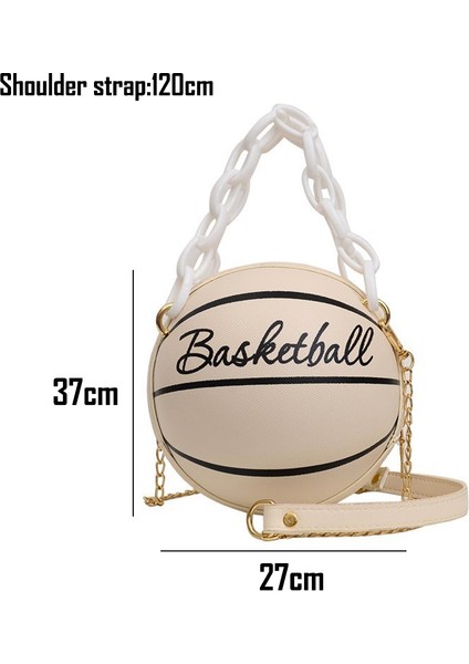 Kadın Basketbol Şekilli Mini Zincir Çanta Omuz Messenger Çanta (Yurt Dışından)