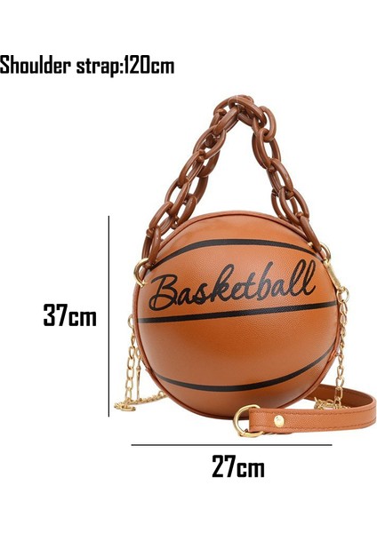 Kadın Basketbol Şekilli Mini Zincir Çanta Omuz Messenger Çanta (Yurt Dışından)