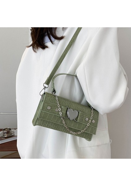 Moda Tek Omuz Zincirli Kare Çanta: Trendy Niche Crossbody (Yurt Dışından)