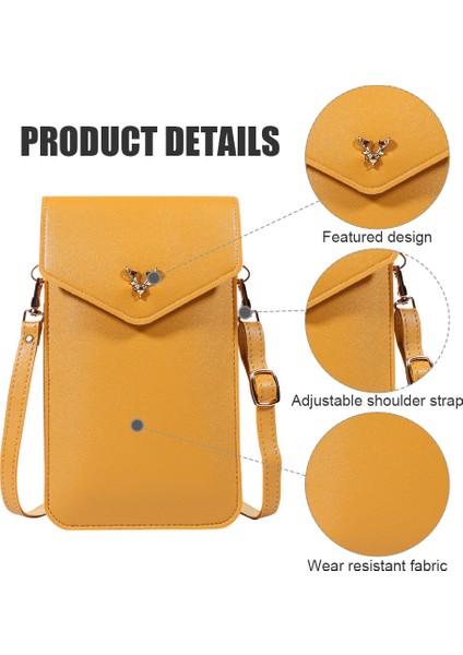 Dokunmatik Crossbody Telefon Çantası, Kart Yuvalı Omuz Çantası (Yurt Dışından)