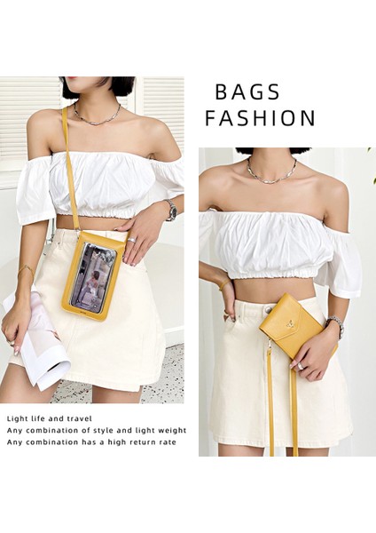 Dokunmatik Crossbody Telefon Çantası, Kart Yuvalı Omuz Çantası (Yurt Dışından)