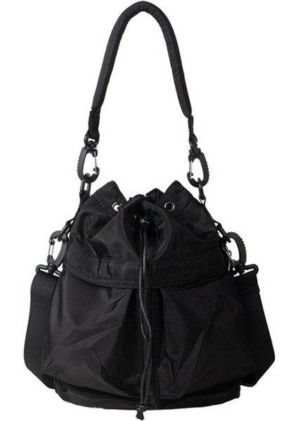 Women's Drawstring Bucket Bag - Casual Nylon Crossbody Purse (Yurt Dışından)