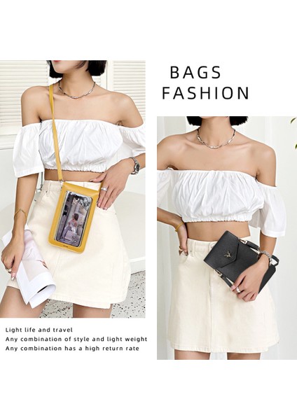 Dokunmatik Crossbody Telefon Çantası, Kart Yuvalı Omuz Çantası (Yurt Dışından) indirimleri