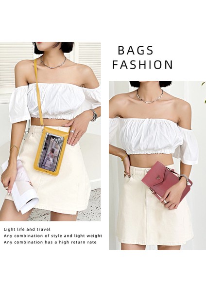 Dokunmatik Crossbody Telefon Çantası, Kart Yuvalı Omuz Çantası (Yurt Dışından) indirimleri