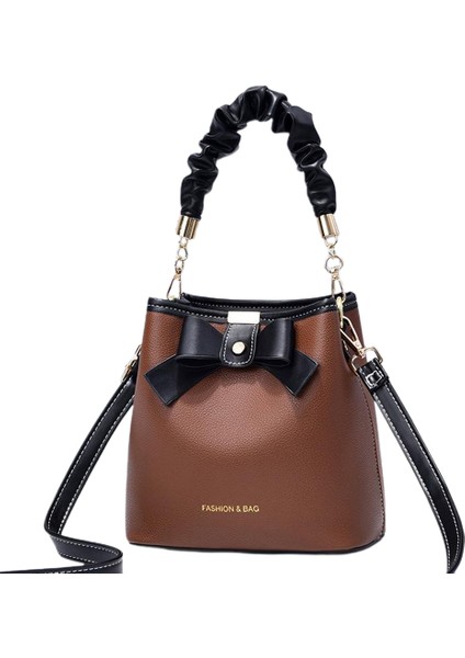 Portable Fashion Bow Bucket Bag，shoulder Diagonal Bag (Yurt Dışından)